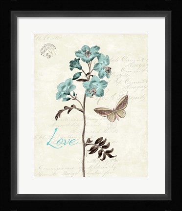 Framed Slated Blue I Print