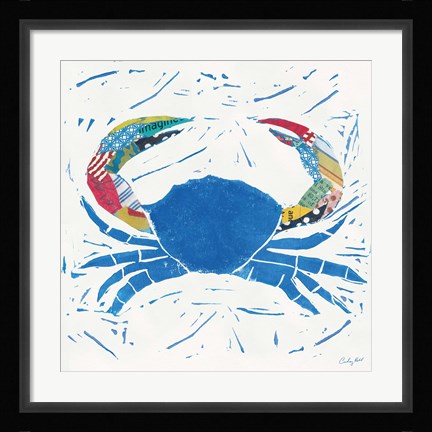 Framed Sea Creature Crab Color Print
