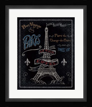 Framed Travel to Paris I Print