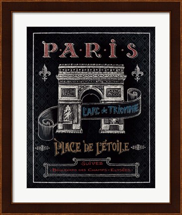 Framed Travel to Paris II Print