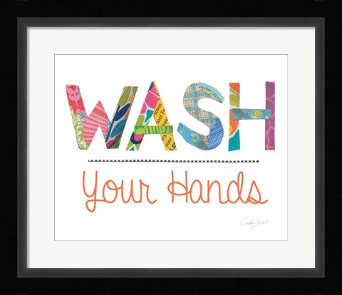 Framed Wash Your Hands Print