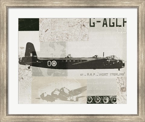Framed Wings Collage I Print