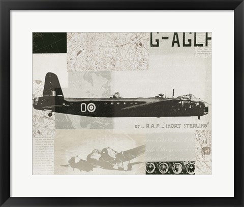 Framed Wings Collage I Print