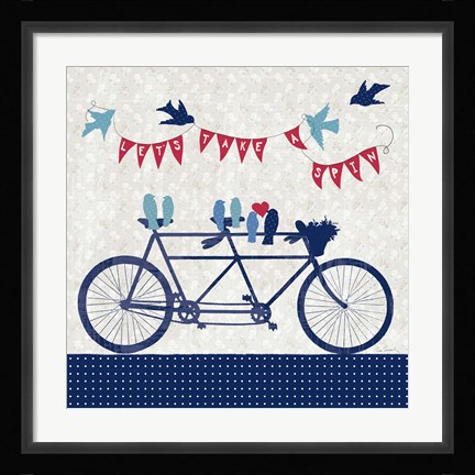 Framed Take a Spin Birds Print