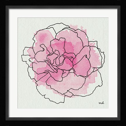 Framed Watercolor Floral III Print