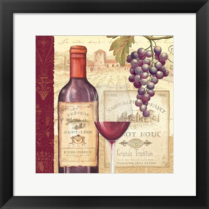 Framed Wine Tradition I Print