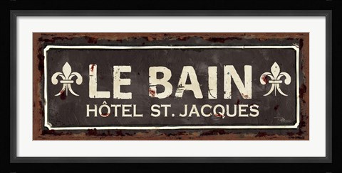 Framed Vintage Bath IV Print