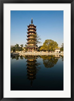Framed China, Changzhou, Red Plum Park Pagoda Print