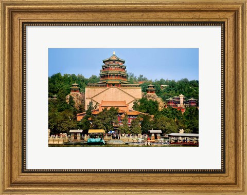 Framed Pavilion of Buddhist Fragrance, at the Summer Palace, Beijing, China Print