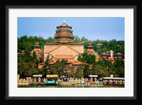 Framed Pavilion of Buddhist Fragrance, at the Summer Palace, Beijing, China Print