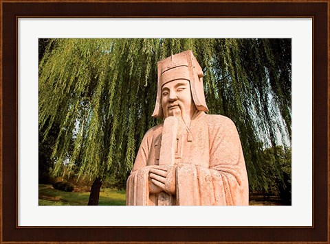 Framed China, Beijing, Ming Dynasty Tombs, Stone statue Print