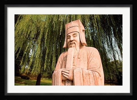Framed China, Beijing, Ming Dynasty Tombs, Stone statue Print