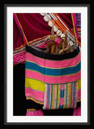 Framed Black Lisu Woman near Fulong, Nujiang Prefecture, Yunnan Province, China Print