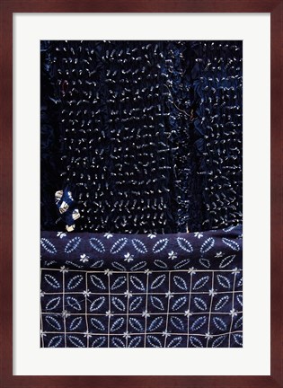 Framed Cloth Made in Xizhou Tie-Dye Factory, Bai Village North of Dali, China Print