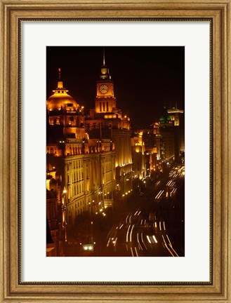Framed Bund, Shanghai, China Print