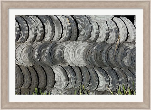 Framed Ceramic Roof Tiles For Sale, Jianchuan County, Yunnan Province, China Print