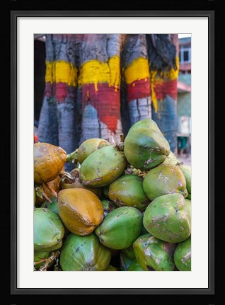 Framed Pile of Coconuts, Bangalore, India Print