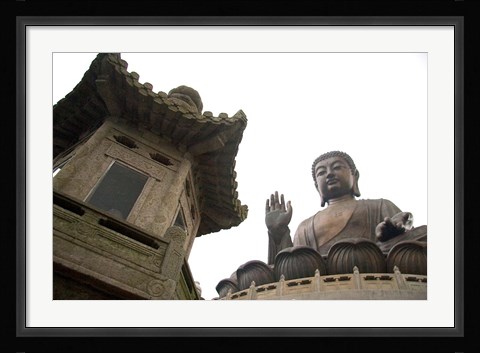 Framed Giant Seated Buddha, Hong Kong, China Print