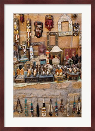 Framed Tourist Trinkets, Fort Jaisalmer, Jaisalmer, India Print
