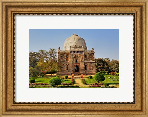 Framed Mosque of Sheesh Gumbad, Lodhi Gardens, New Delhi, India Print