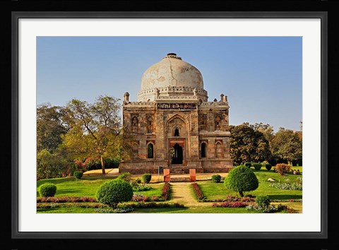 Framed Mosque of Sheesh Gumbad, Lodhi Gardens, New Delhi, India Print