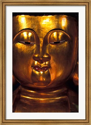 Framed Golden Temple Buddha at Cemetary, Hong Kong Print