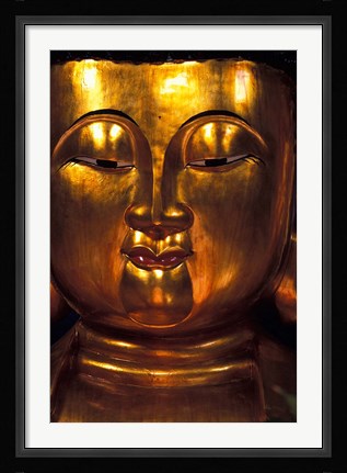 Framed Golden Temple Buddha at Cemetary, Hong Kong Print