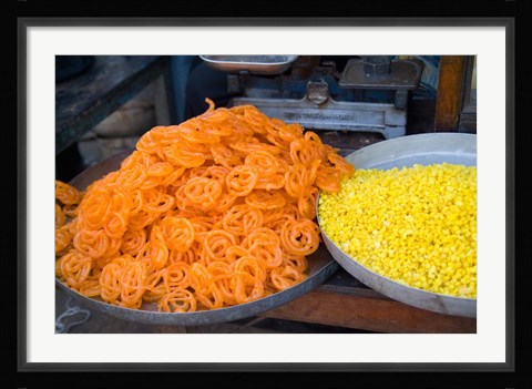 Framed Market Food in Shahpura, Rajasthan, Near Jodhpur, India Print