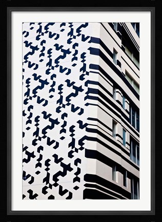 Framed Close up of Building, Hong Kong, China Print