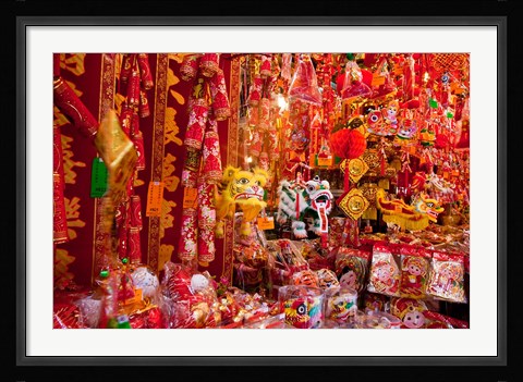 Framed Chinese Ornaments, Hong Kong, China Print
