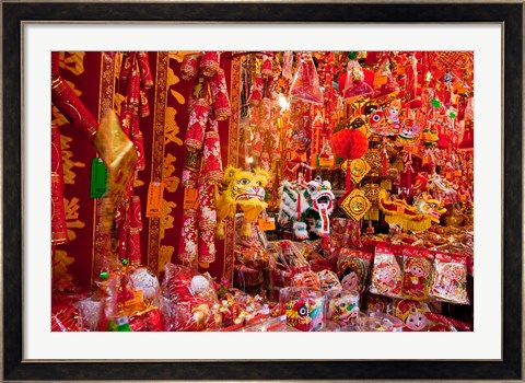 Framed Chinese Ornaments, Hong Kong, China Print