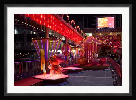 Framed New Year Decoration, Hong Kong, China Print