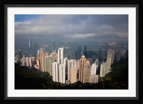 Framed View From The Peak, Hong Kong, China Print