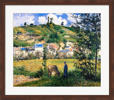 Framed Landscape at Chaponval, 1880 Print