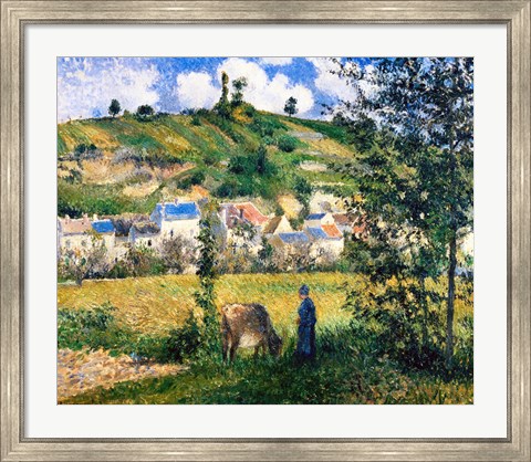 Framed Landscape at Chaponval, 1880 Print