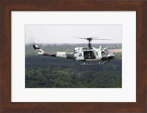 Framed US Air Force UH-1H Huey in an experiment paint scheme Print
