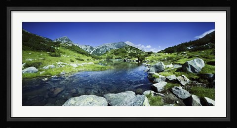 Framed Ribno Banderishko River in Pirin National Park, Bulgaria Print