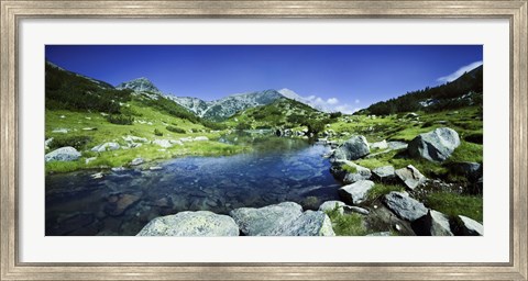 Framed Ribno Banderishko River in Pirin National Park, Bulgaria Print