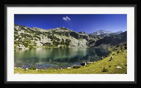 Framed Ribno Banderishko Lake in Pirin National Park, Bansko, Bulgaria Print