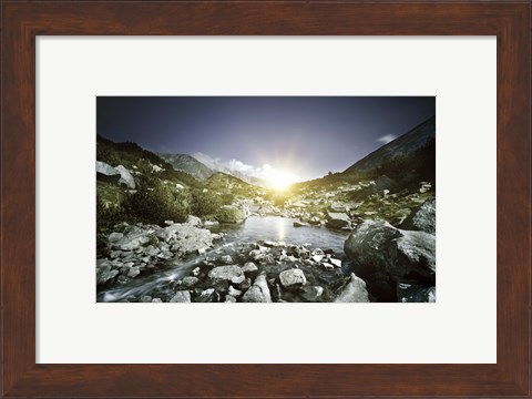 Framed Small river, Pirin National Park, Bulgaria Print