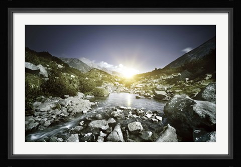 Framed Small river, Pirin National Park, Bulgaria Print