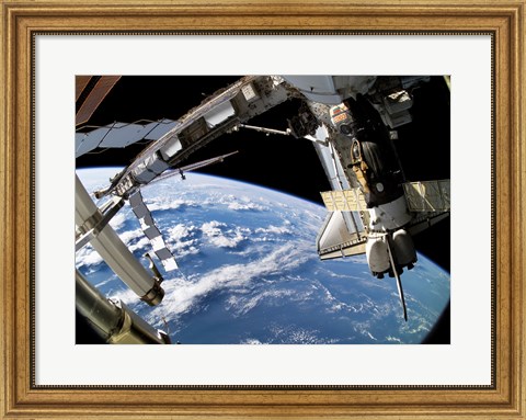 Framed Space Shuttle Atlantis, Soyuz Spacecraft, STS-115 Mission, September 17, 2006 Print