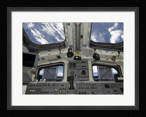 Framed Solar panels on the Hubble Space Telescope Print