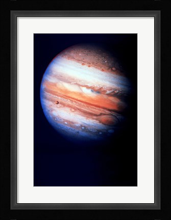 Framed Close-up of Jupiter in space Print