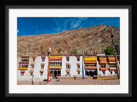 Framed Hemis Monastery facade with craggy cliff, Ladakh, India Print