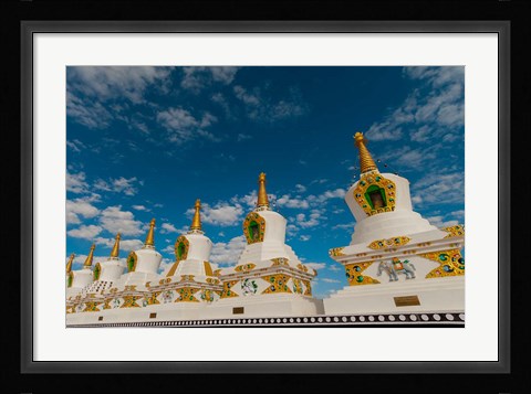 Framed India, Jammu and Kashmir, Ladakh, Leh, chortens at Thiksey Monastery Print