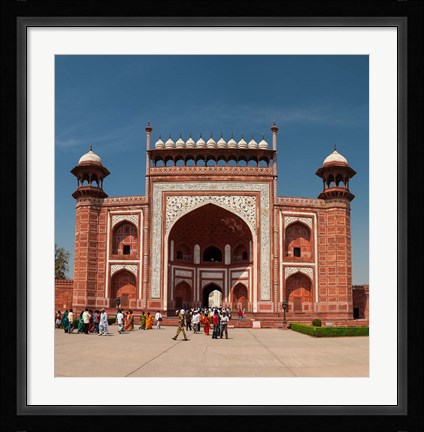Framed Royal Gate, Taj Mahal, Agra, India Print