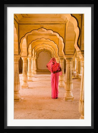 Framed Arches, Amber Fort temple, Rajasthan Jaipur India Print