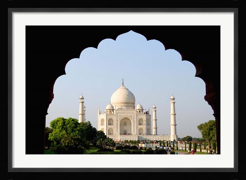 Framed Sunrise at the Taj Mahal, Agra, India Print