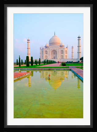 Framed Taj Mahal Temple at Sunrise, Agra, India Print